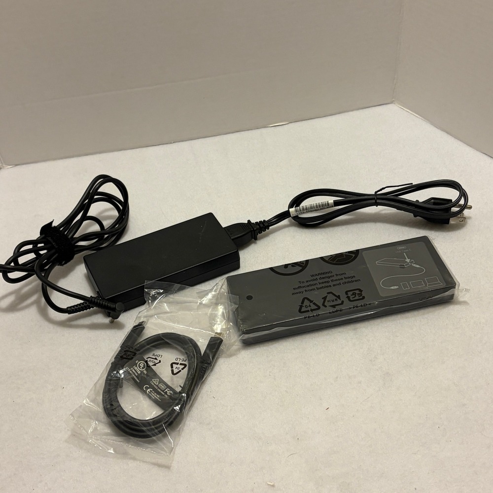 HP USB-C Dock G4 L13898-002 Docking Station with 120W Power Adapter and Cable